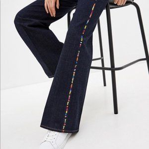 𝐍𝐖𝐓 🌈 Polo RALPH LAUREN Rainbow Stitched Side Seam Jeans size 28~29
